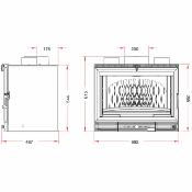 Insert bois - 700 GRANDE VISION Turbo 10kw