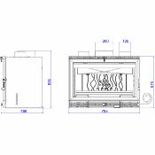 Insert bois - 800 VISION TOTALE Turbo 12kw