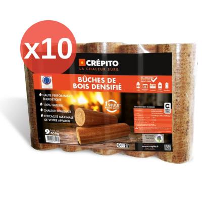 Bûches de bois densifié x5 - Pack 10 sacs