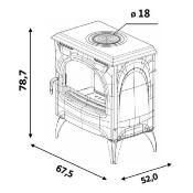 Poêle à bois Godin - COURANCES 7kw