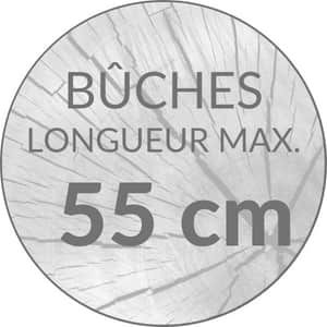 Insert bois buches 55 cm