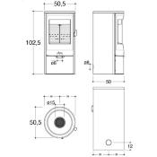 Poêle à bois - NEOSEN raccordable & Etanche 8kw