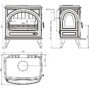 Poêle à bois - CARVIN 11kw