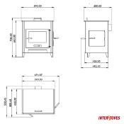 Poêle à bois Interstoves avec four - PIA 14kw