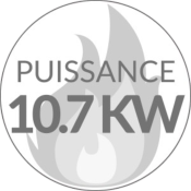 Poeles  bois puissance 10.7 kW