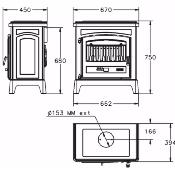 Poêle à bois Godin - FONTEVAL 10kw