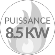 Poeles  bois puissance 8.5 kW