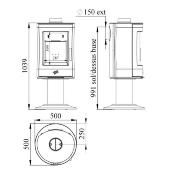 Poêle à bois Godin - MAZAMET 8.5kw