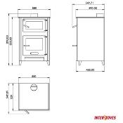 Poêle à bois avec four - ROSA 13kw