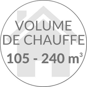 Foyer  bois volume de chauffe