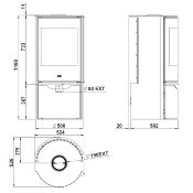 Poêle à bois Deville - EGUZKI - 8kw