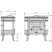 Poêle à bois - MANDORIN 8kw