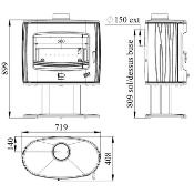 Poêle à bois - ELIOT 8kw