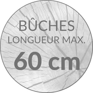 Insert bois buches 60 cm