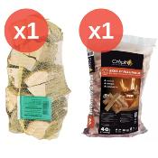 Pack Bûches (1) + Bois d'Allumage (1)