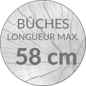 Poeles  bois buches 58 cm
