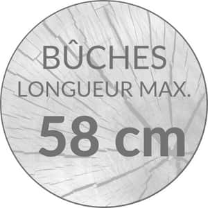 Poeles  bois buches 458 cm