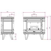 Poêle à bois Invicta - DORSEN 7kw
