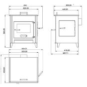 Poêle à bois Interstoves avec four - SARA 12kw
