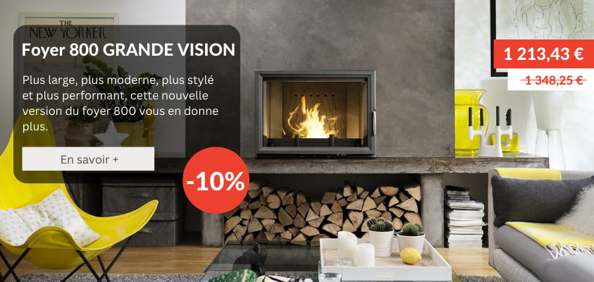 Foyer  bois 800 grande vision